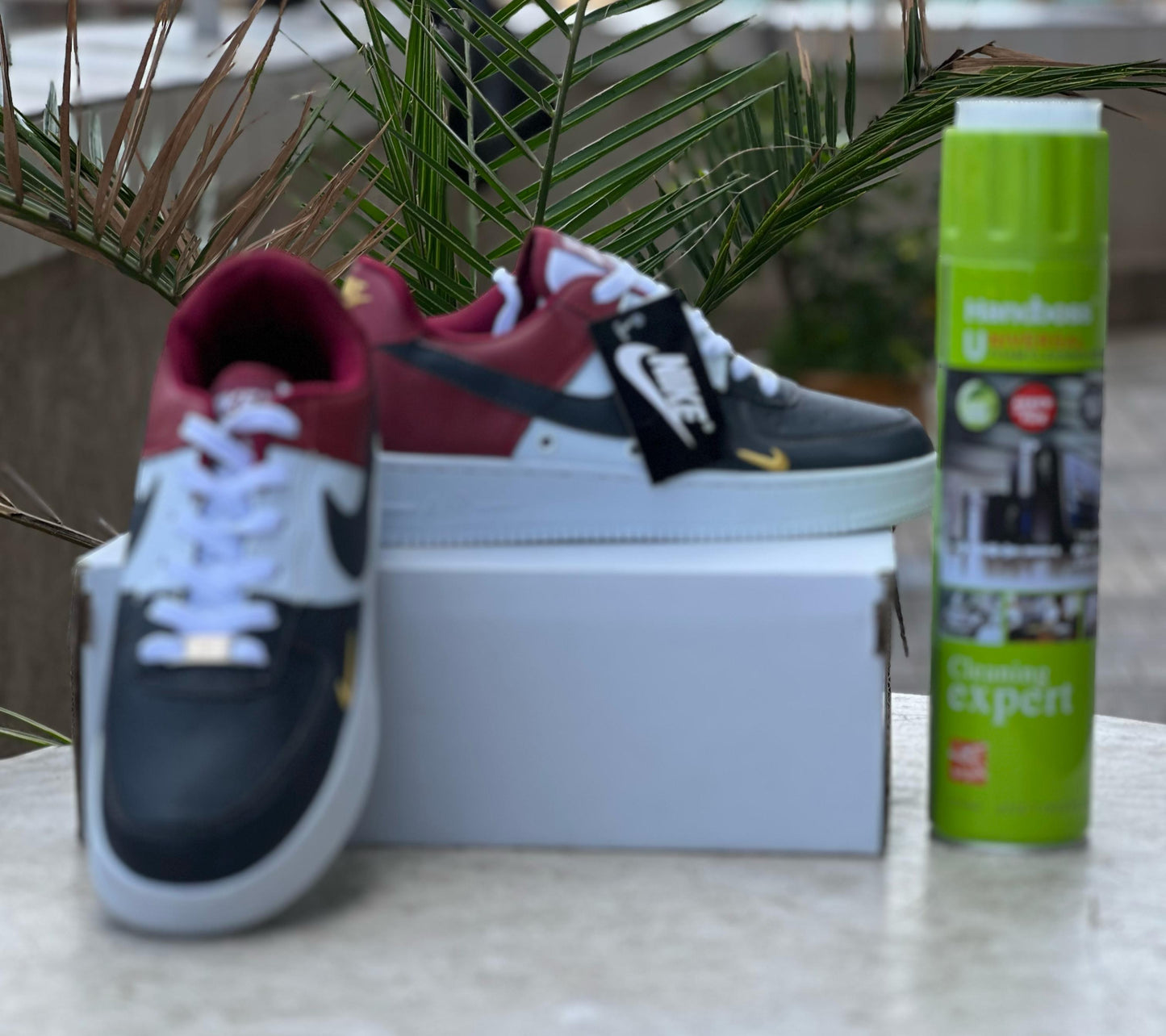 Nike Air Force 1 "Burgundy, Grey & White" Sneakers