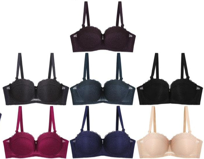 Thin Cup Textured Lace Bra #068