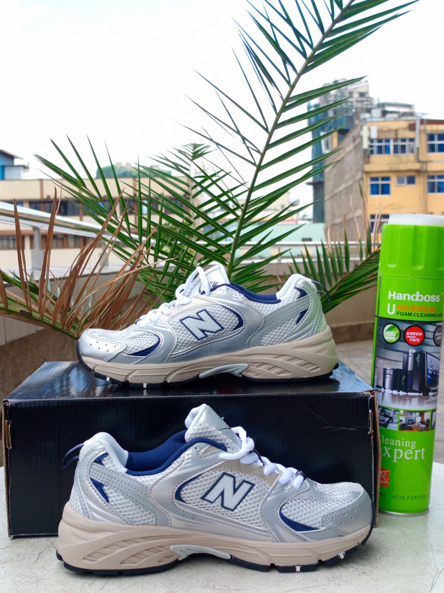 New Balance 530 cream and grey