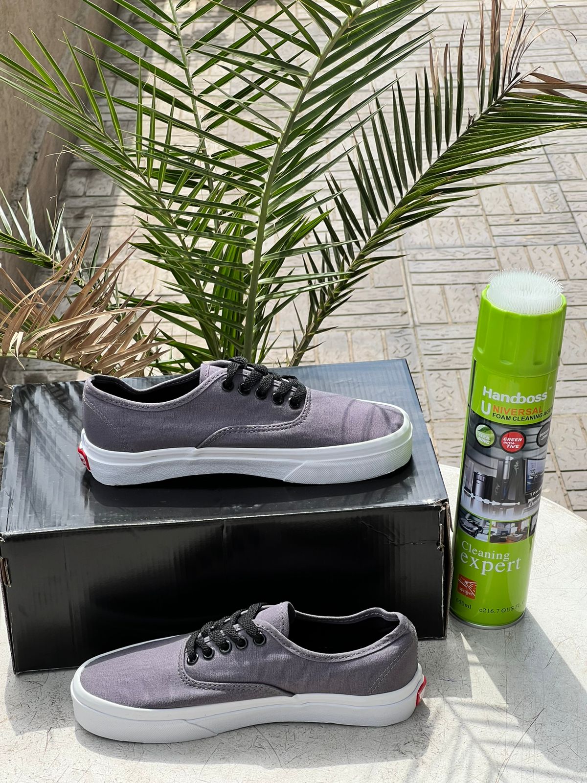 Vans Grey Canvas Sneakers