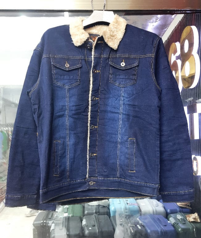 Sherpa-Lined Denim Jacket