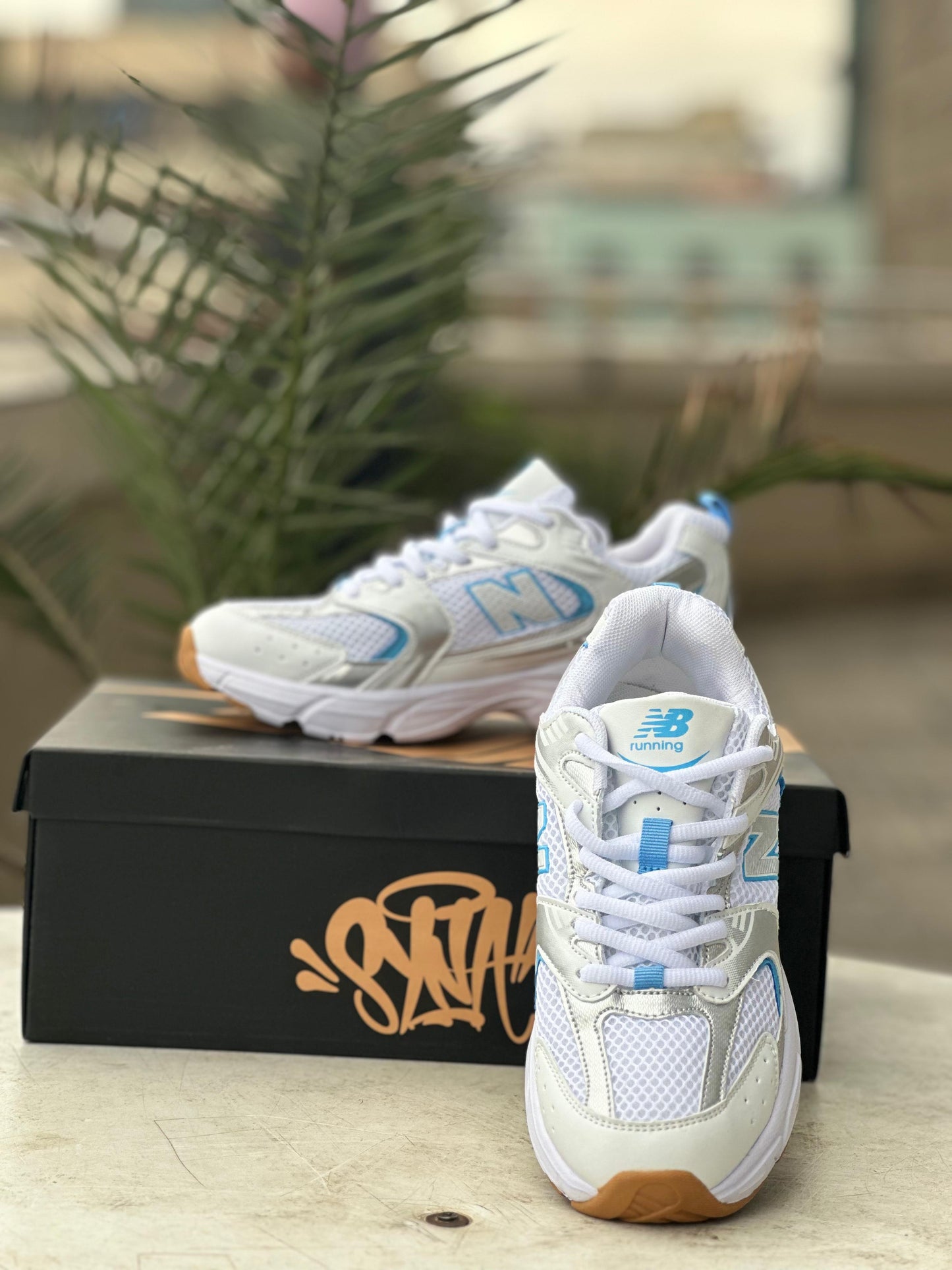 New Balance 530 “White / Silver / Light Blue” Running Sneakers