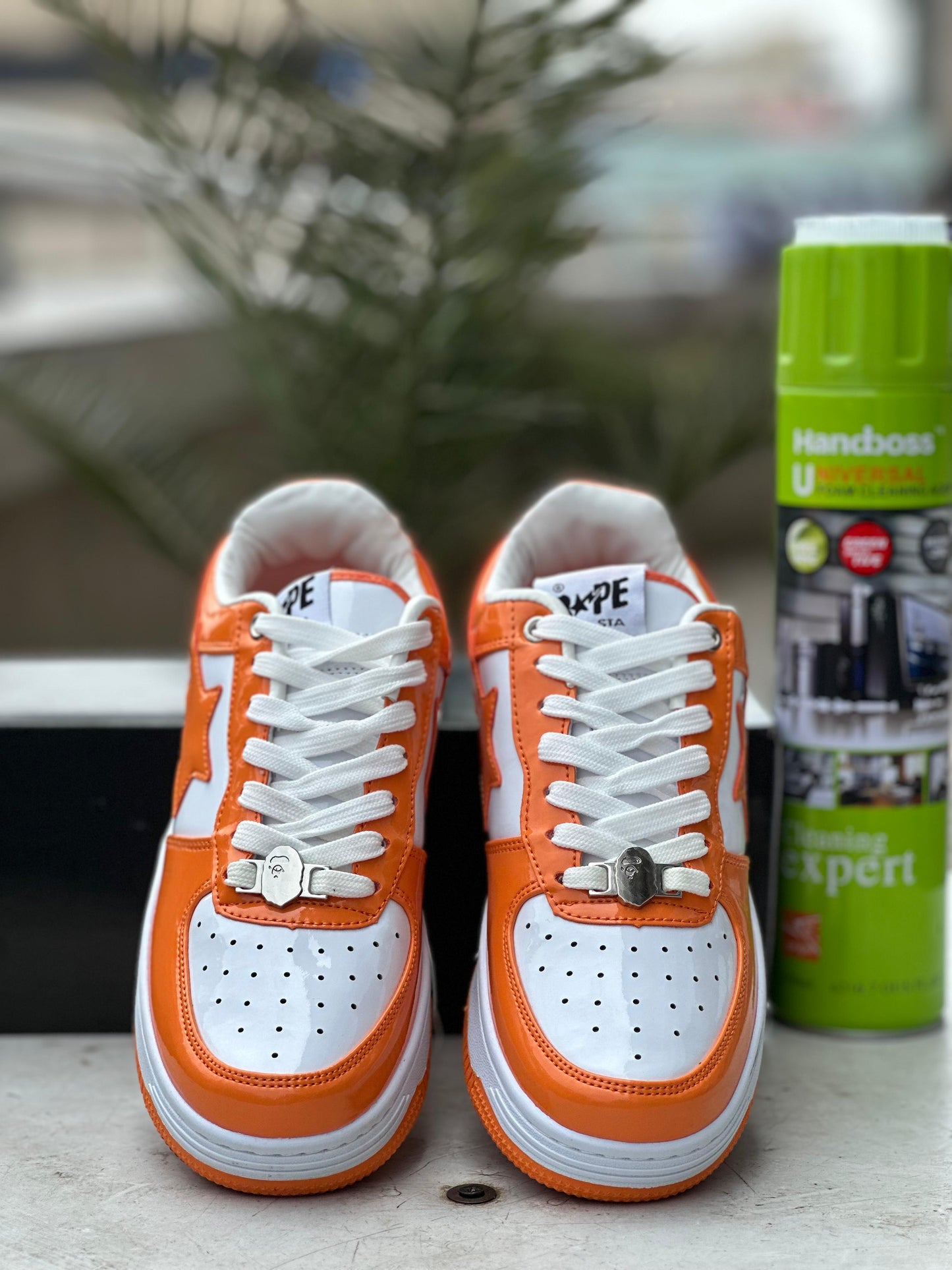 Bapesta Low – Orange/White