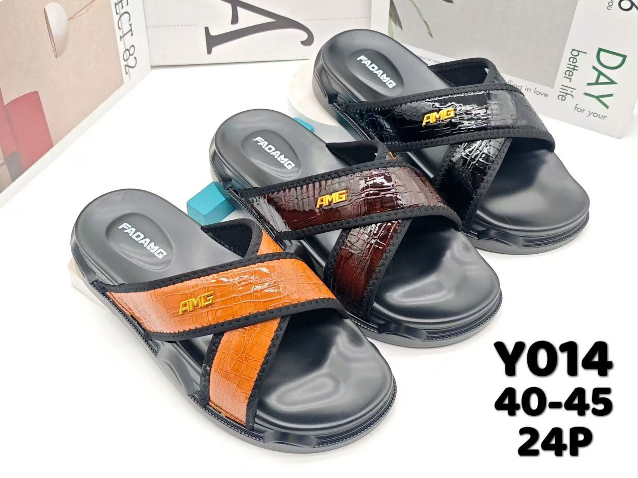 Y-014 AMG Luxe Cross-Strap Slides