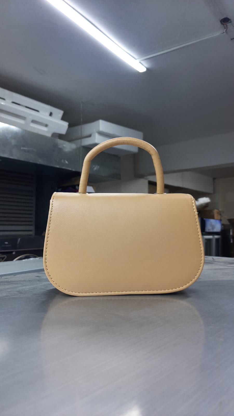 The Mini Bijou" Demi-Lune Bag with Woven Accent