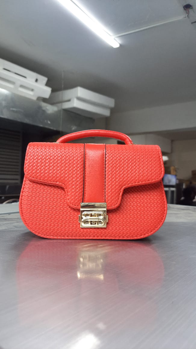 The Scarlett" Woven Texture Top-Handle Bag