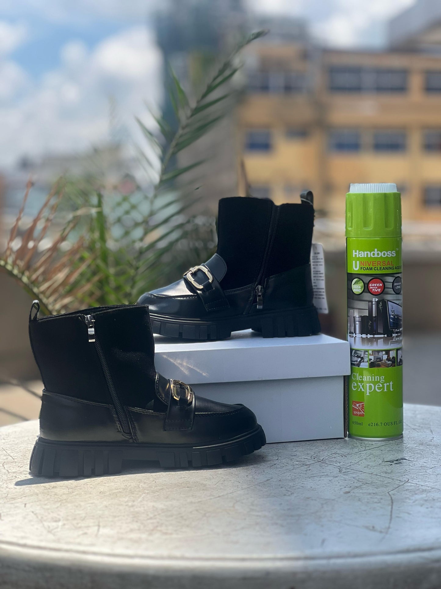 Kids Boots - Black Buckle