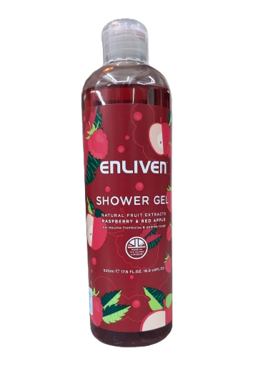 Enliven Naturals Shower Gel - Raspberry & Red Apple