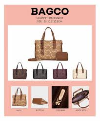 BAGCO Monogram Signature Business Tote