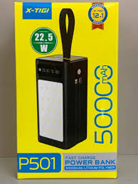 X-TIGI P501 – 50000mAh 22.5W Fast Charge Power Bank with LED Light