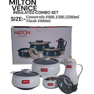 Milton venice 3pc Insulated Combo Set with flask