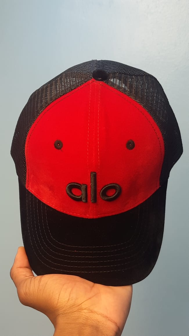 Alo Red Velvet Trucker Hat