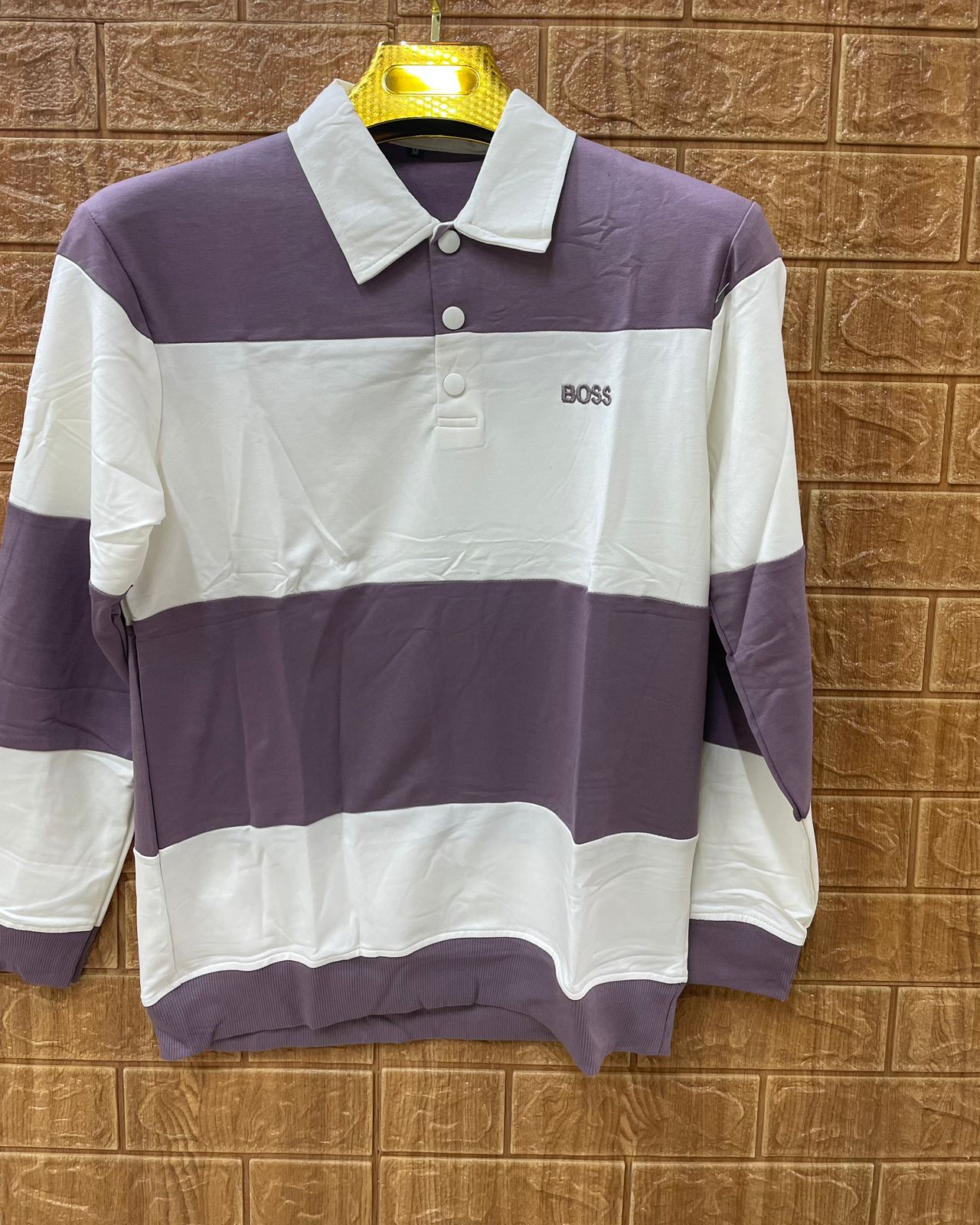 Stripped boss polo shirt - Long Sleeve