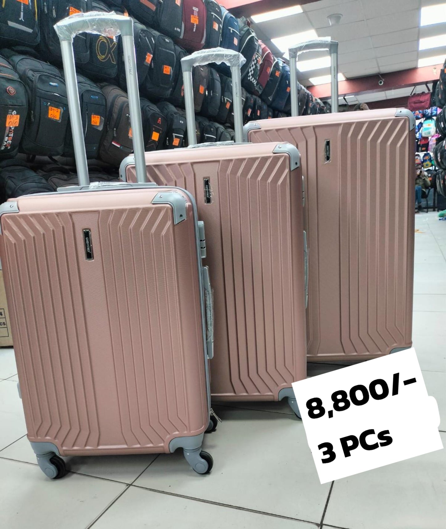 Suitcase 3pc Set (Rubber) #001