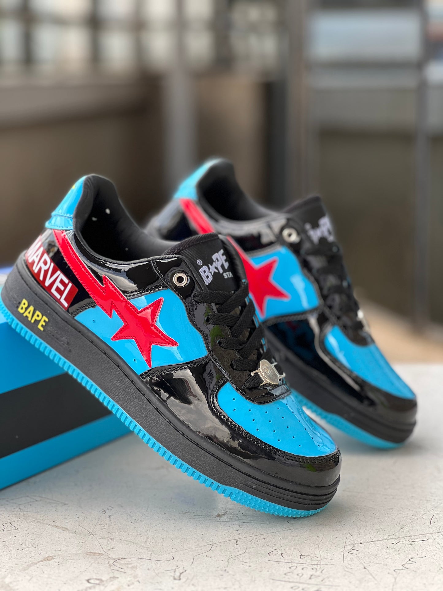 BAPE STA Sneakers - Marvel Black