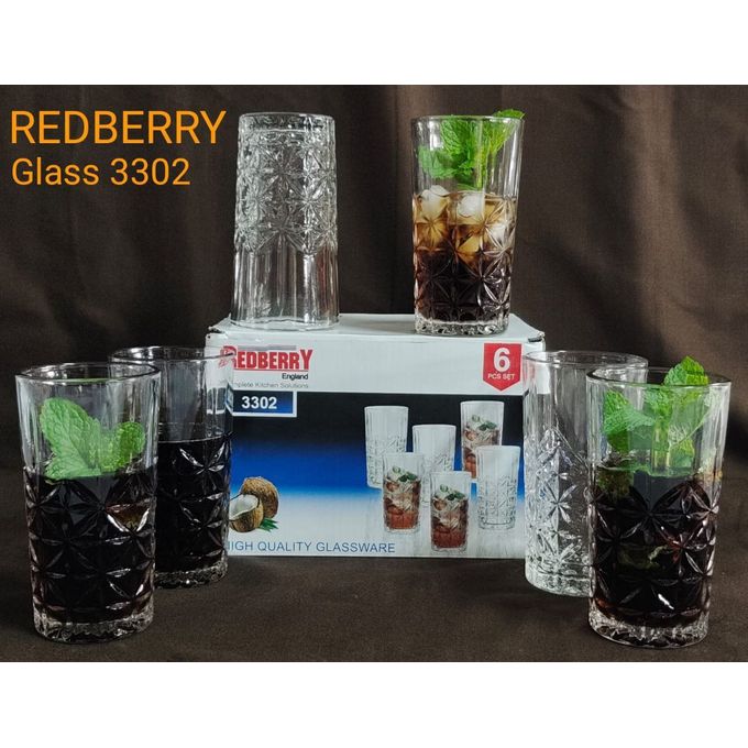 Redberry Glass 3302 6pcs