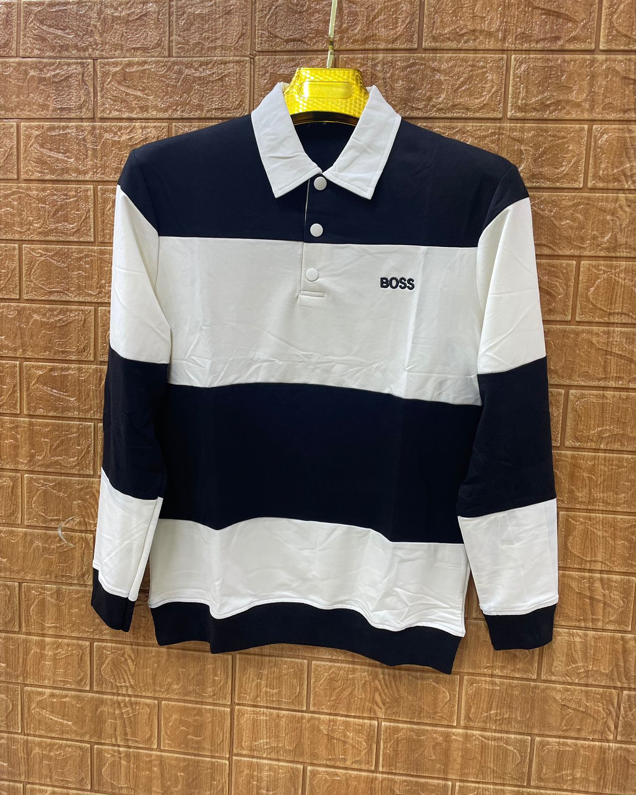 Stripped boss polo shirt - Long Sleeve