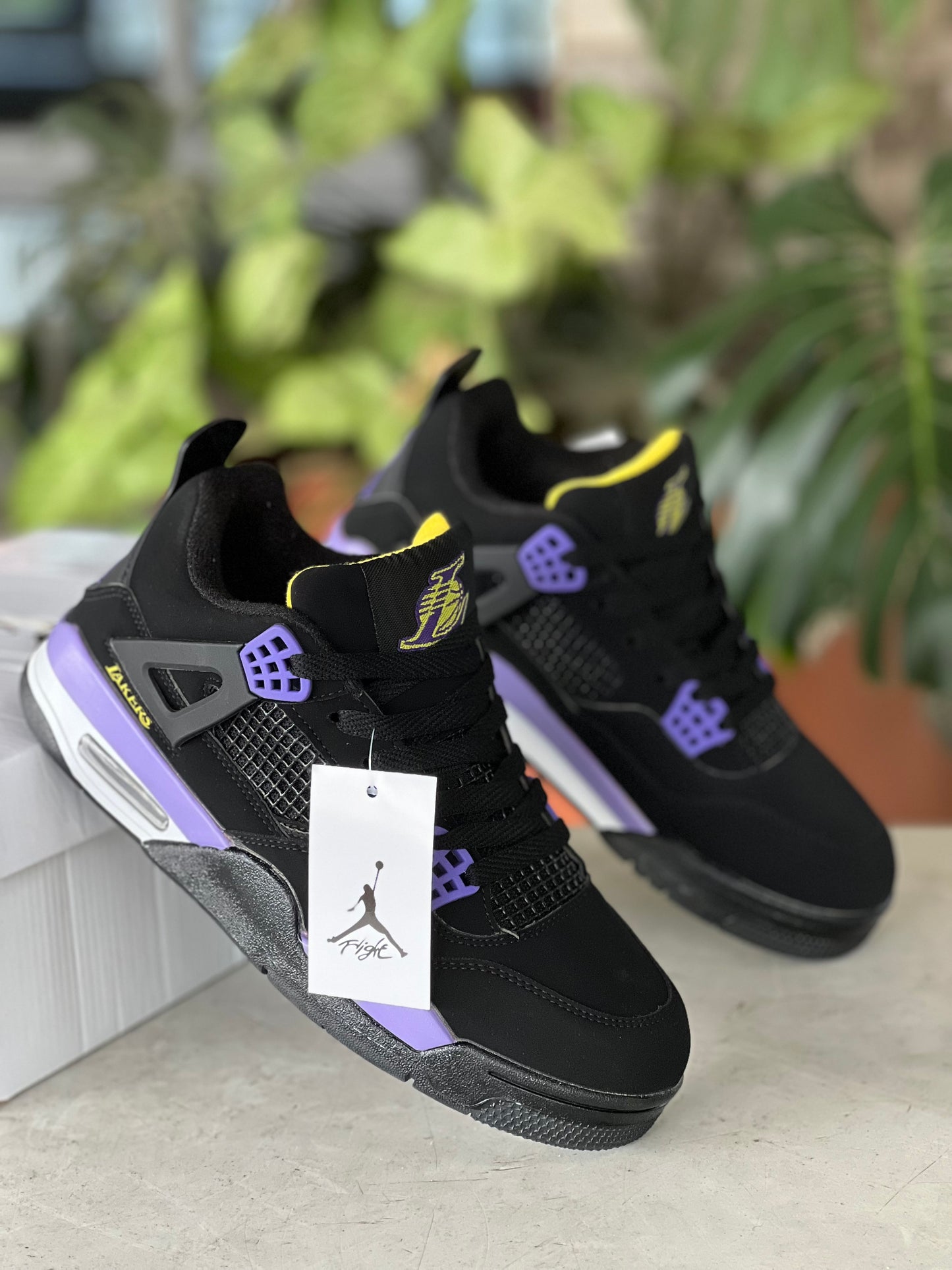 Air Jordan 4 Sneakers - Black/Purple