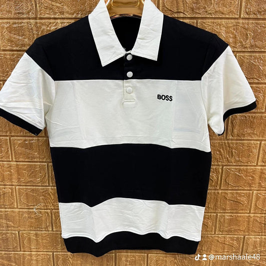 Stripped boss polo shirt - Short Sleeve