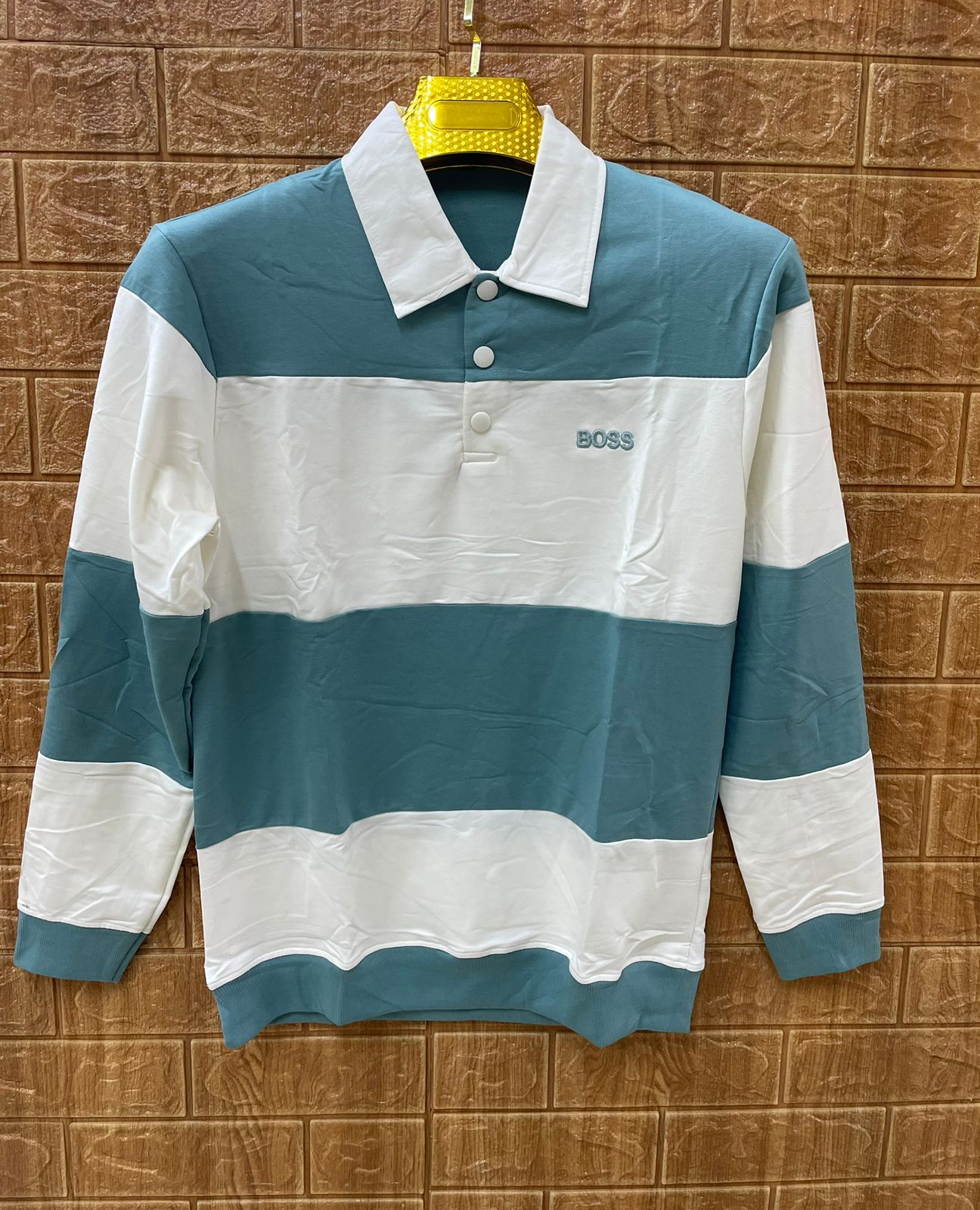 Stripped boss polo shirt - Long Sleeve