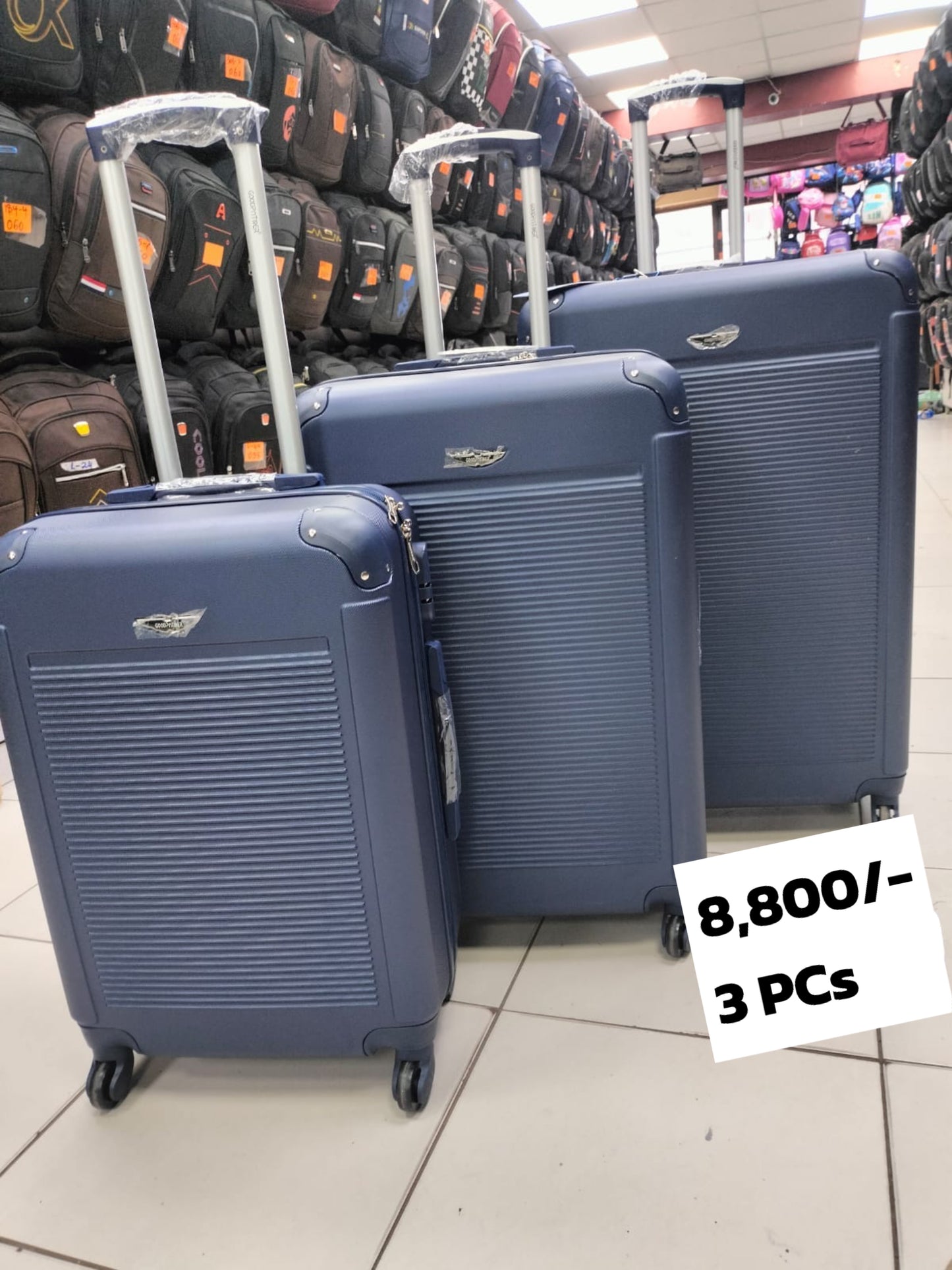 Suitcase 3pc Set (Rubber) #001