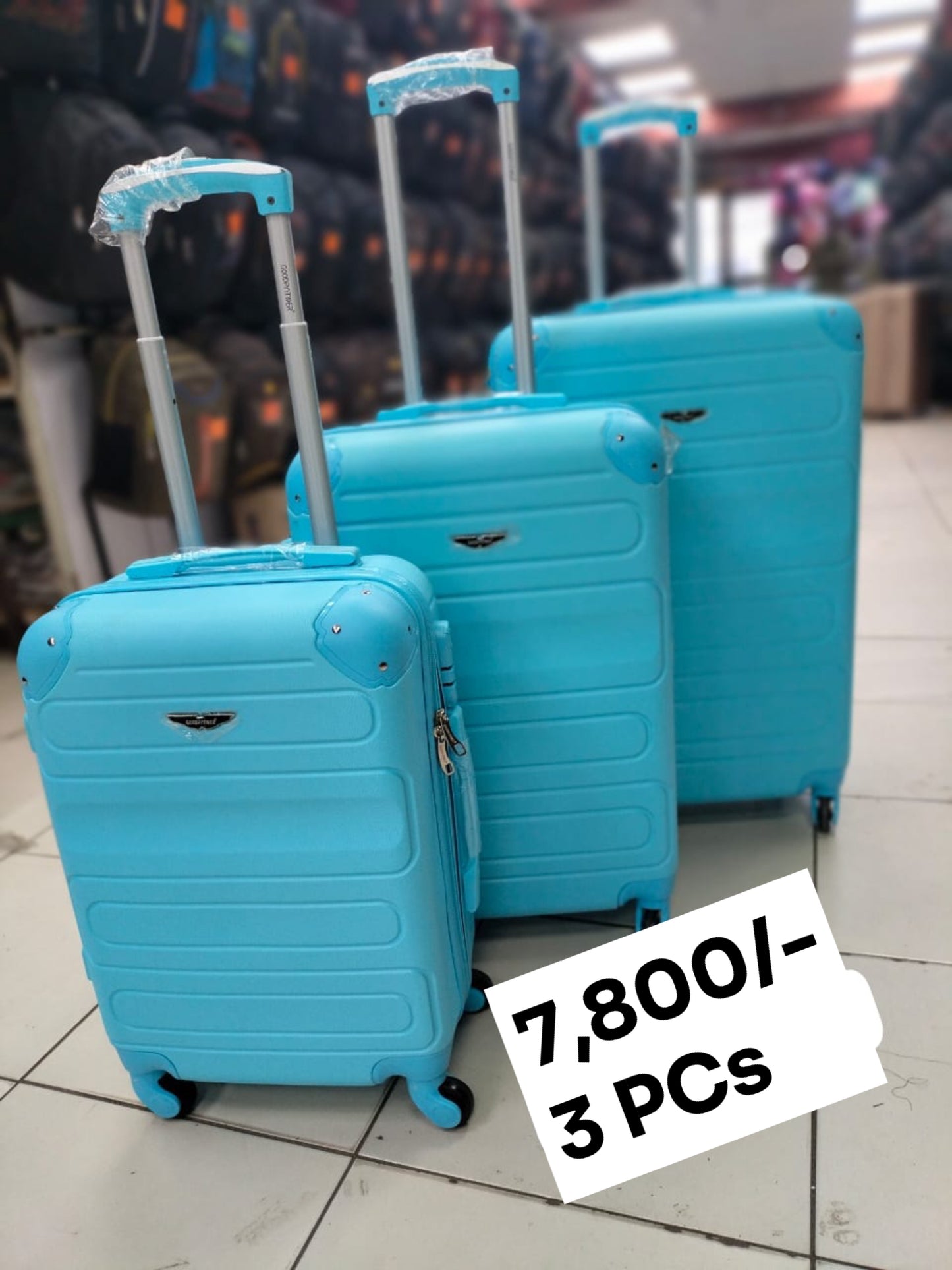 Suitcase 3pc Set (Rubber) #002