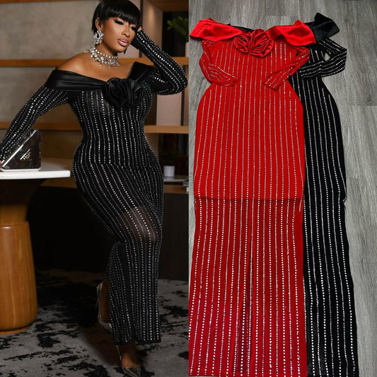 587 Off-the-shoulder Bodycon Gown