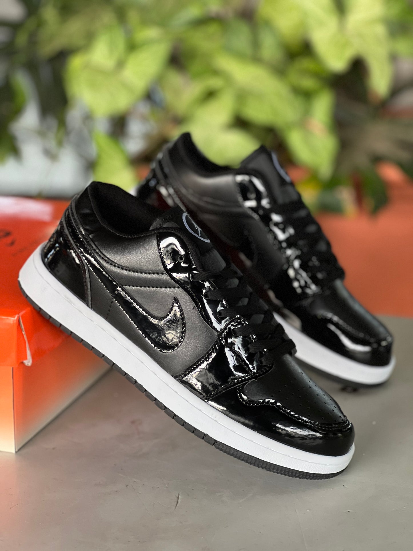 J1 low dunk sneakers - Shiny Black