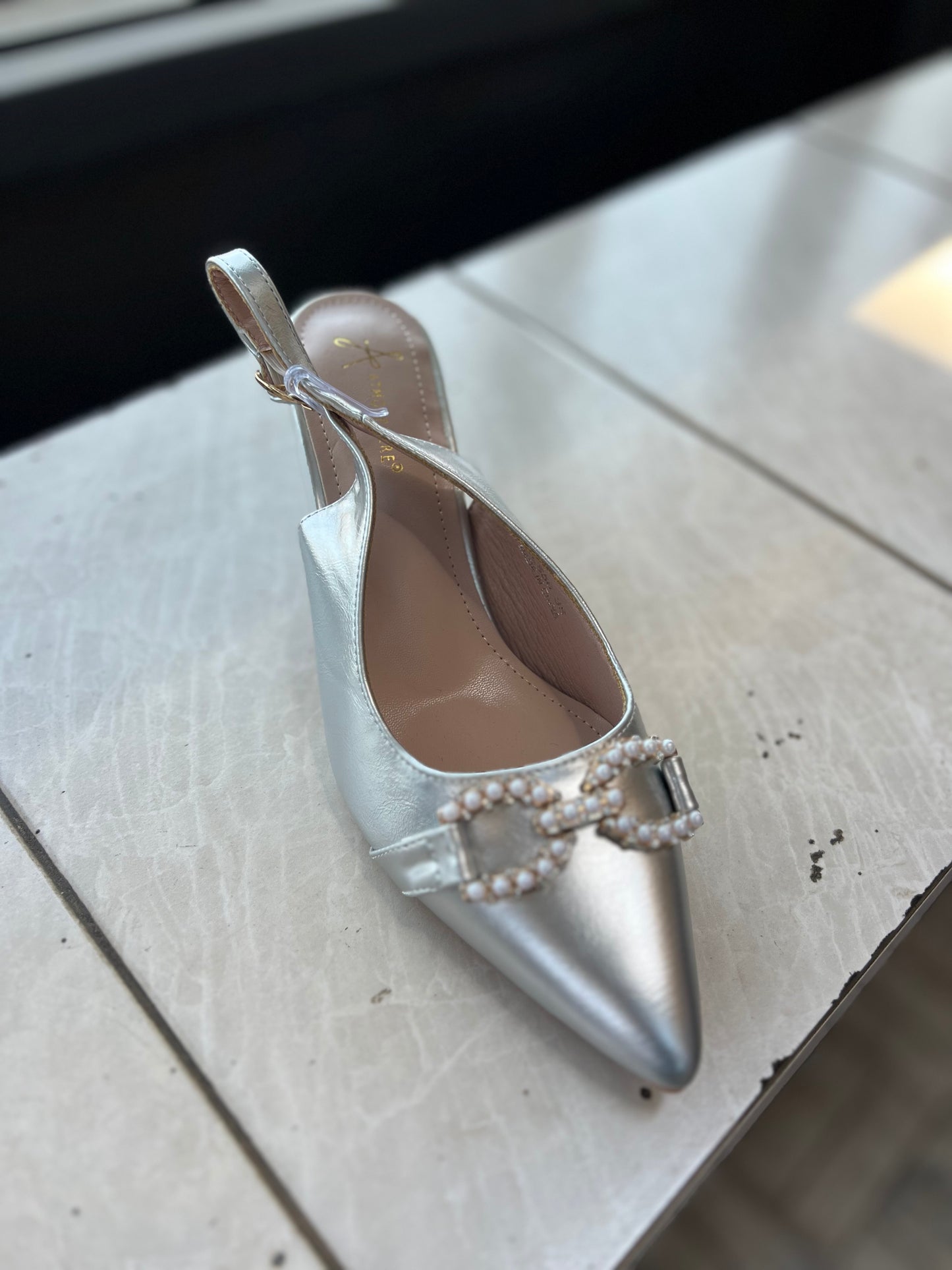 Double D ladies heels - Silver