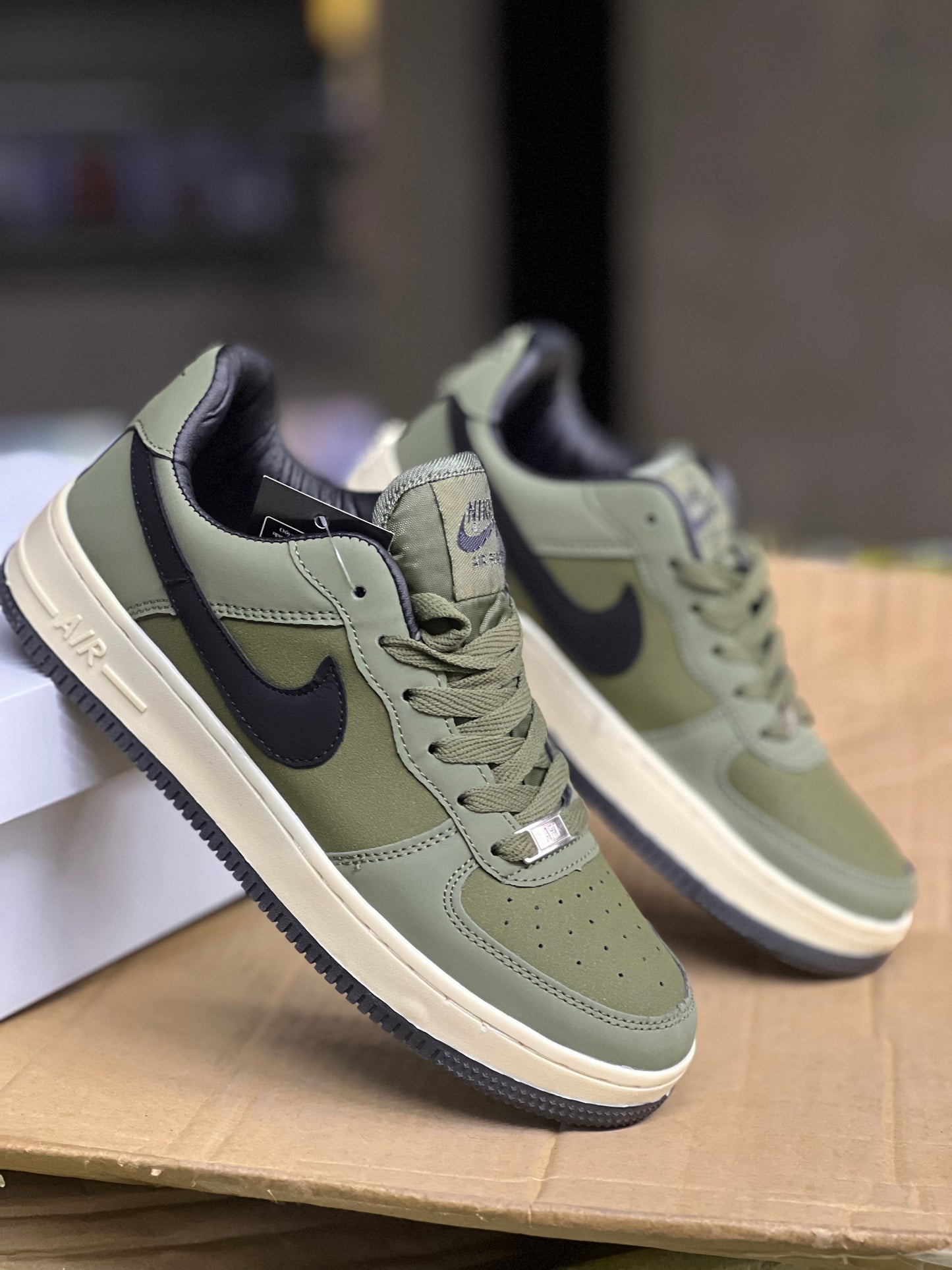 Nike Airforce Suede Sneakers - Army Green