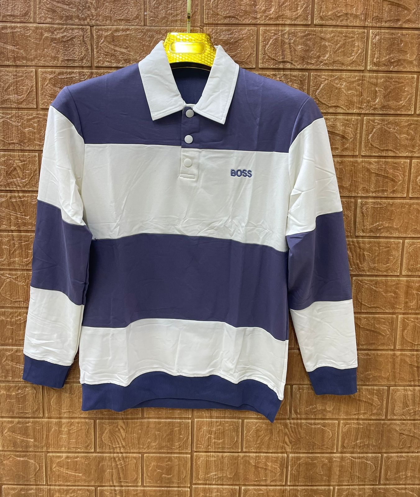 Stripped boss polo shirt - Long Sleeve