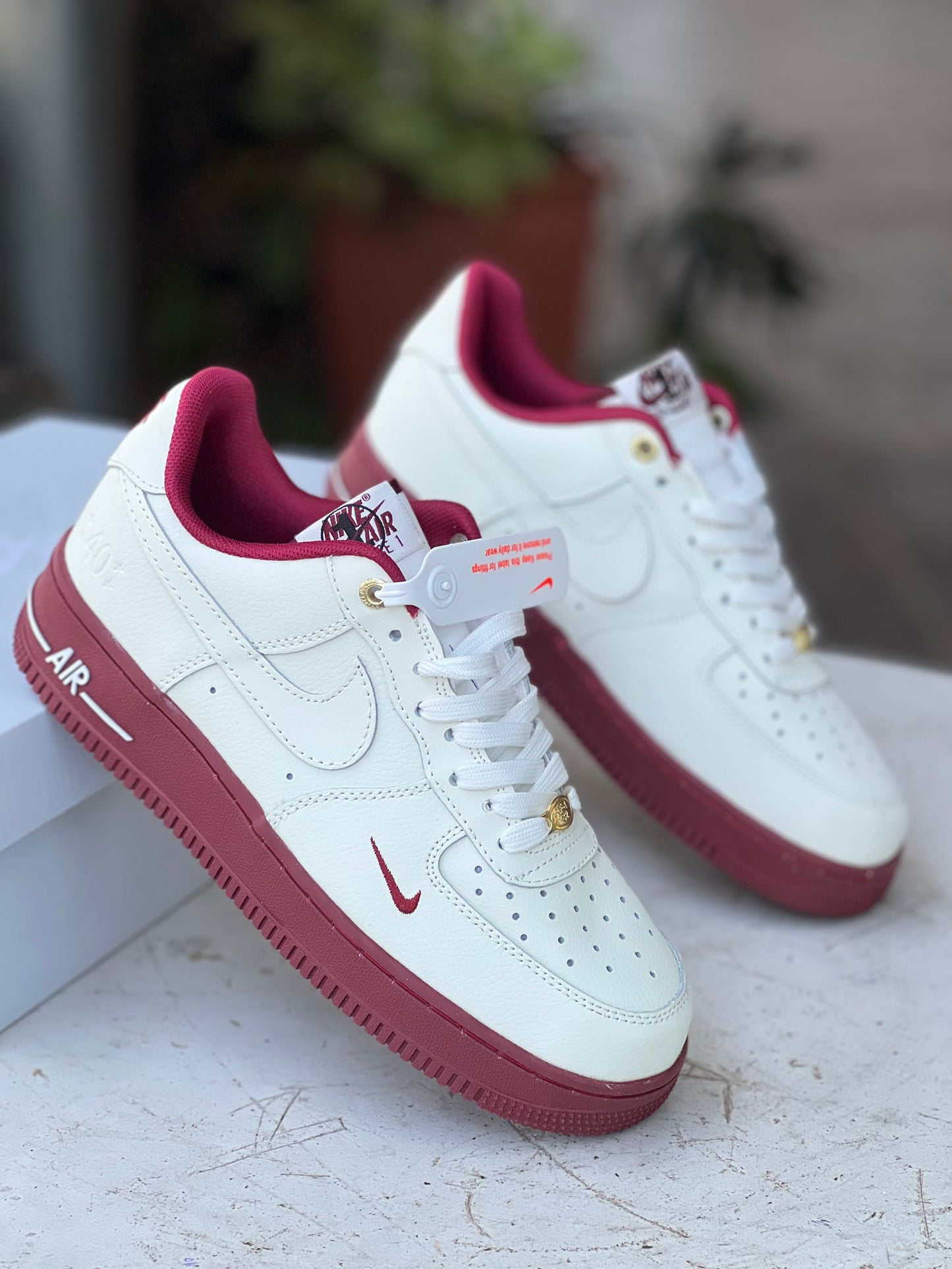 Nike Airforce 1 Sneaker - Sail Red