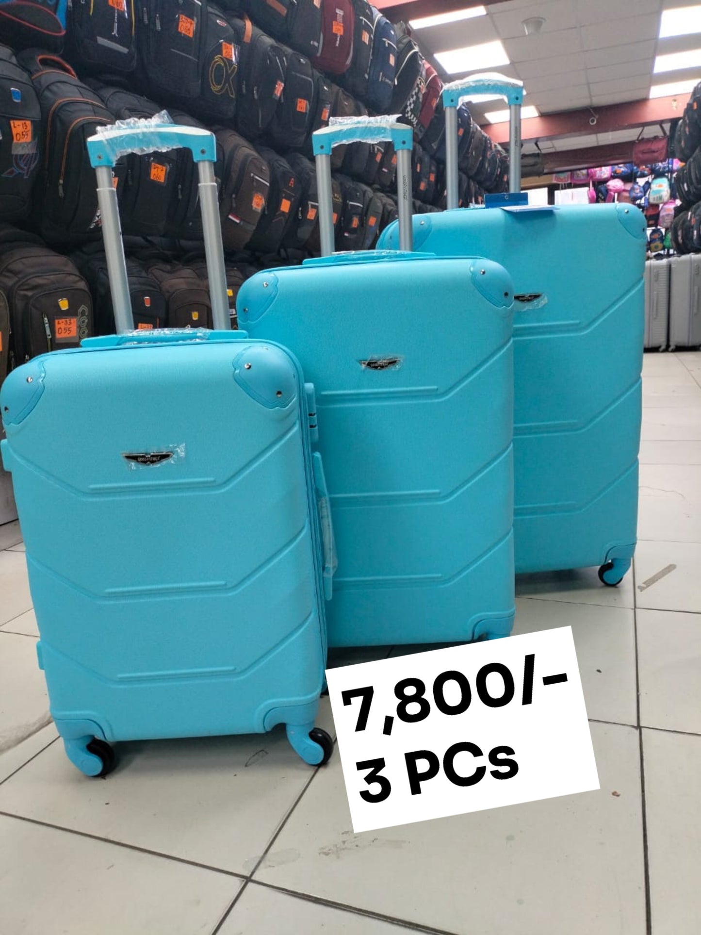 Suitcase 3pc Set (Rubber) #003