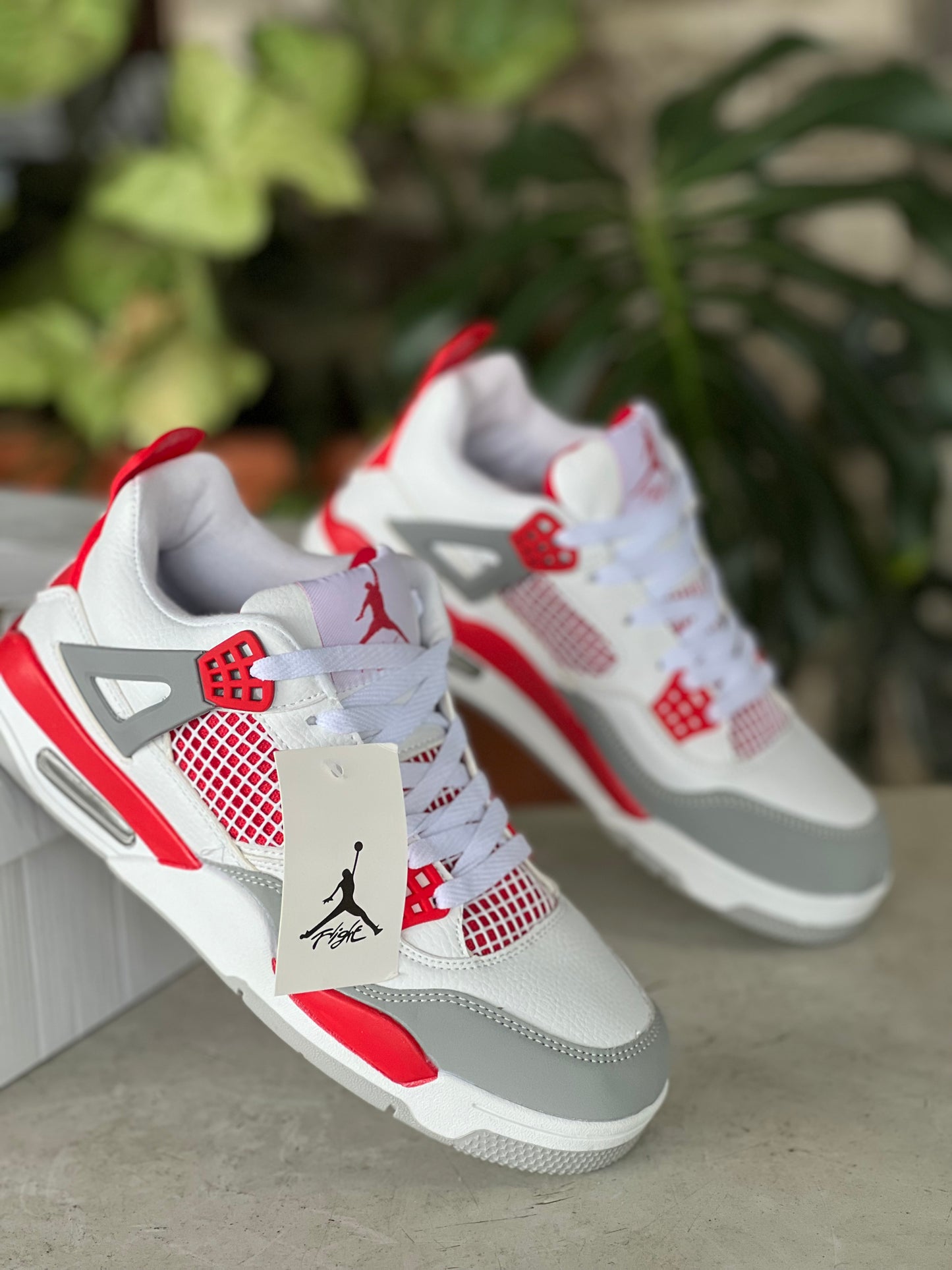 Air Jordan 4 Sneakers - White/Red