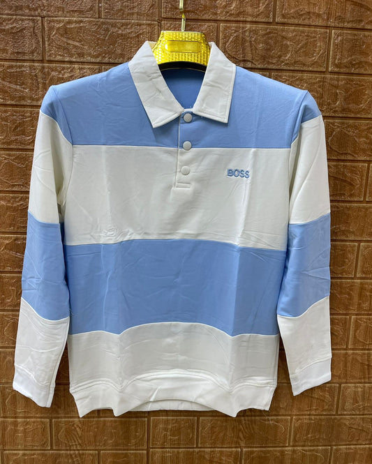 Stripped boss polo shirt - Long Sleeve