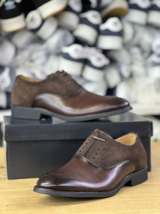 Men’s Leather Shoes - Dark Brown