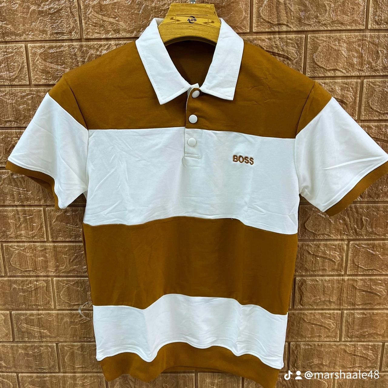 Stripped boss polo shirt - Short Sleeve