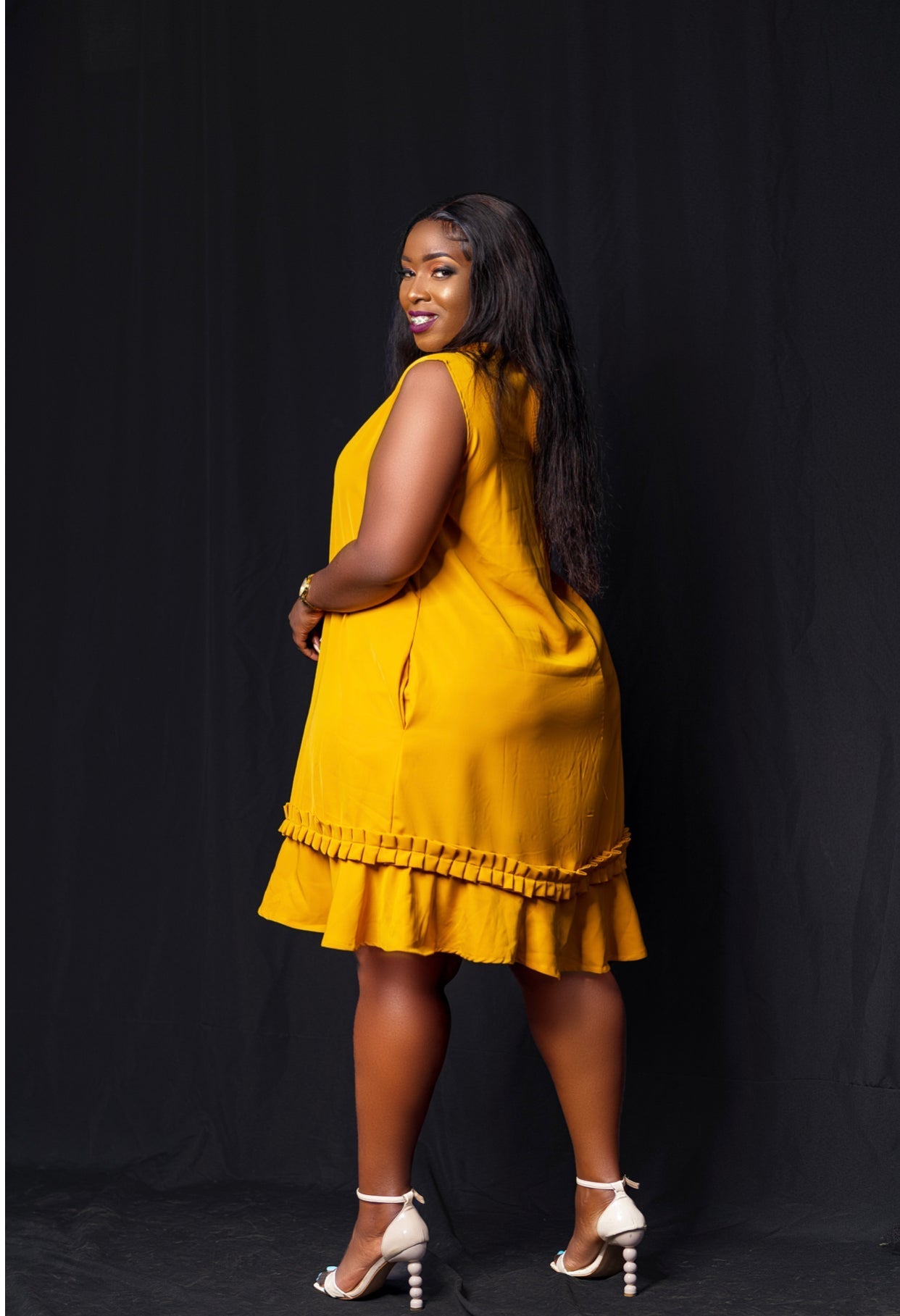 Costa Shift Dress - Mustard