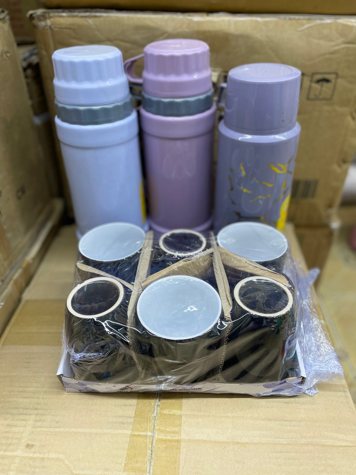 Thermos + 6 Cups Combo - Purple