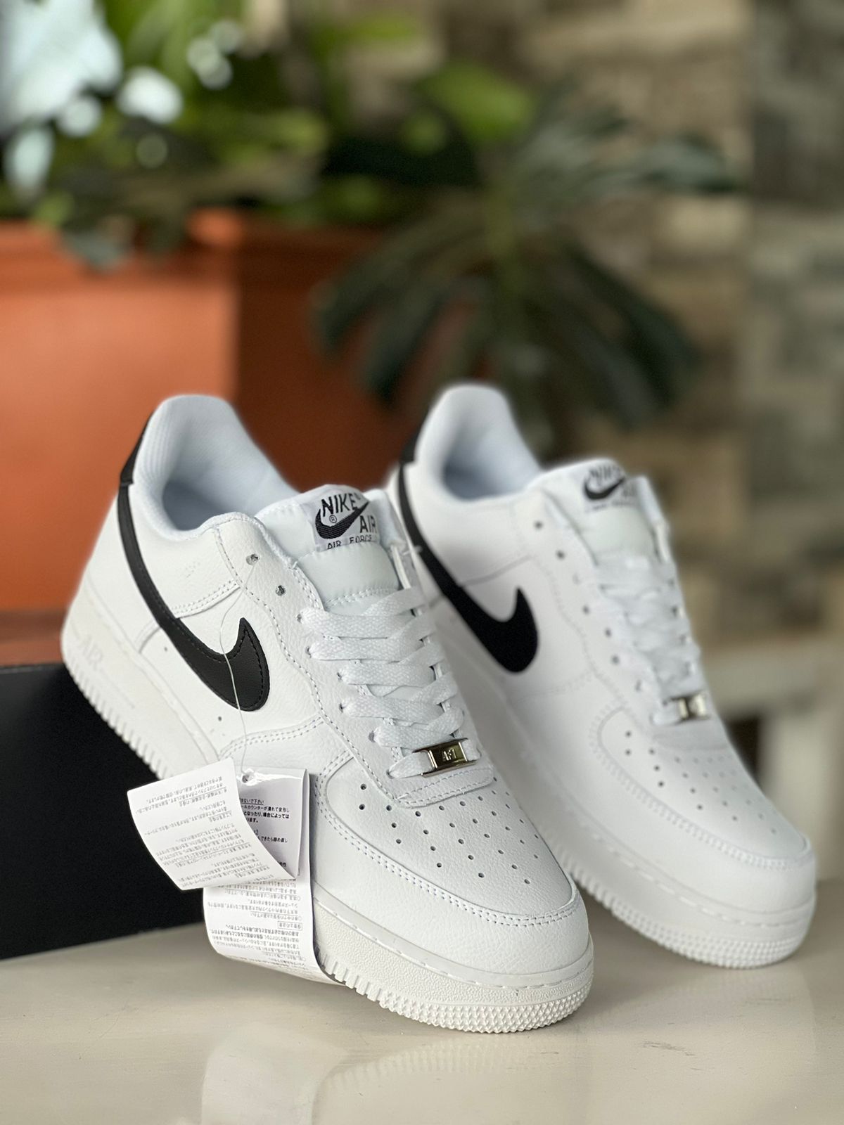 Airforce White -  Black Swoosh