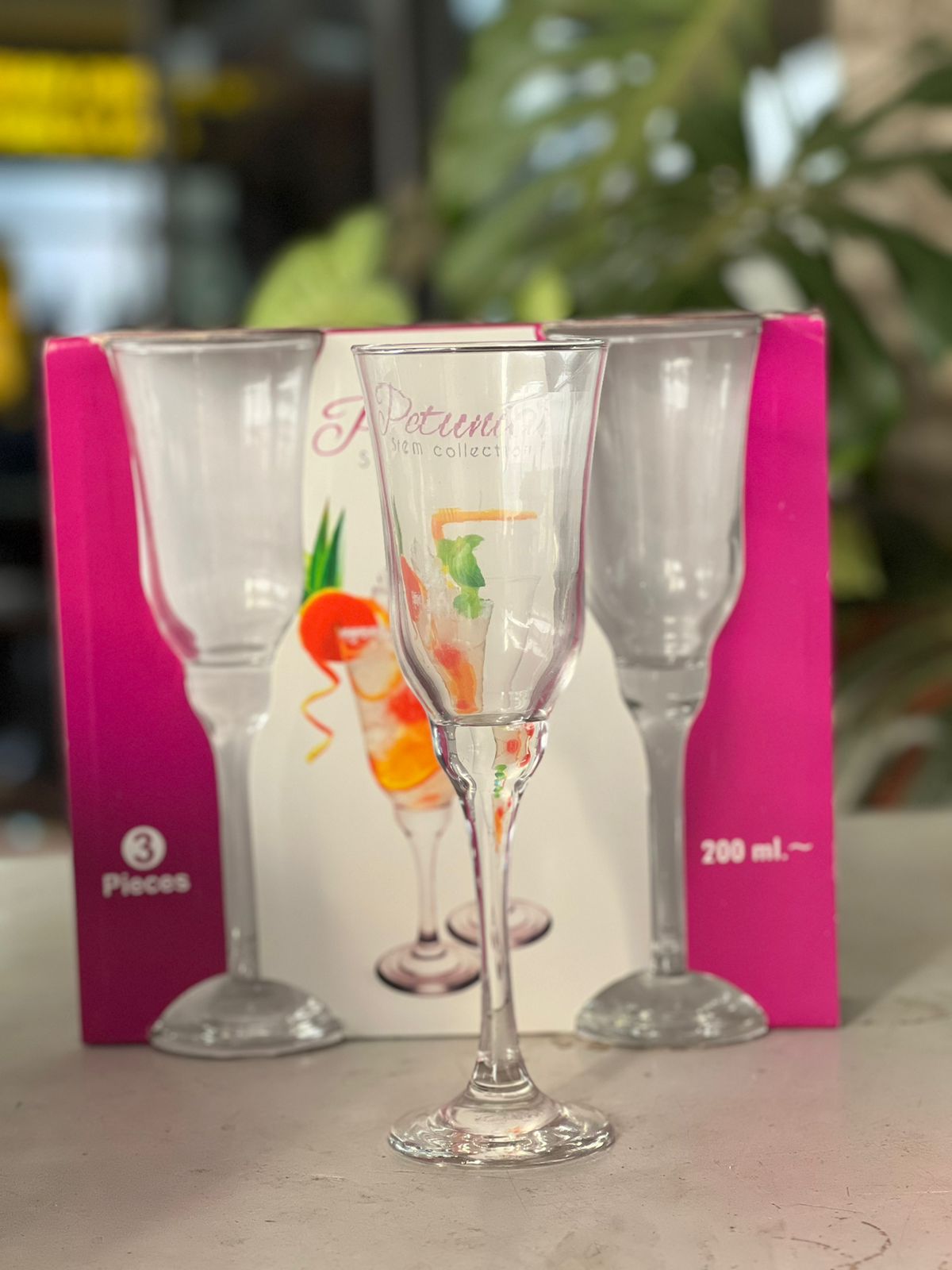 Stem Glass Set #007 - Petunia