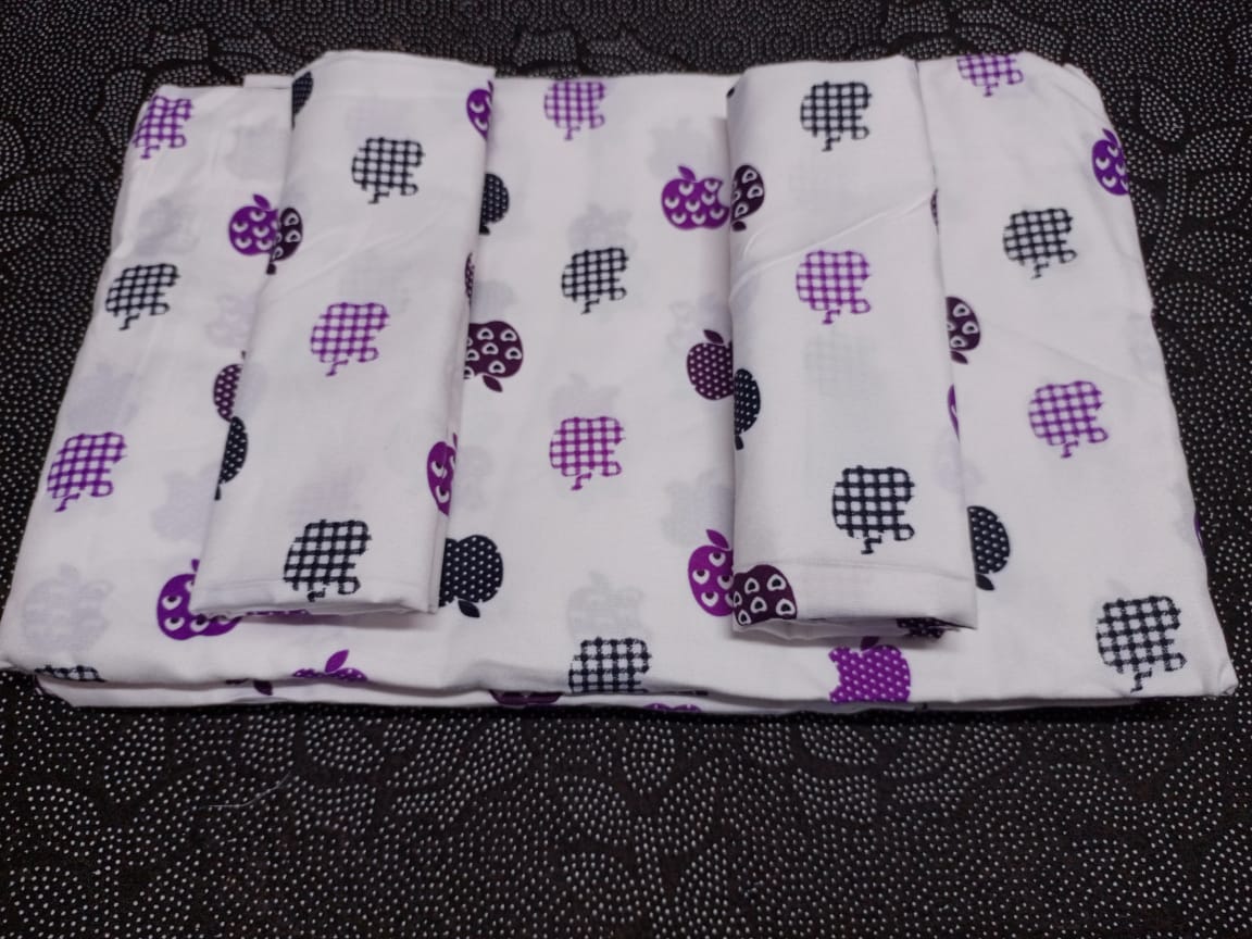 Bed Sheets + Pillow Case Set #002 (Printed) - Whites