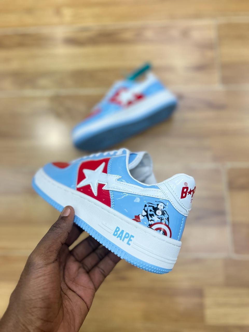 Bape Star Sneakers - Blue Red