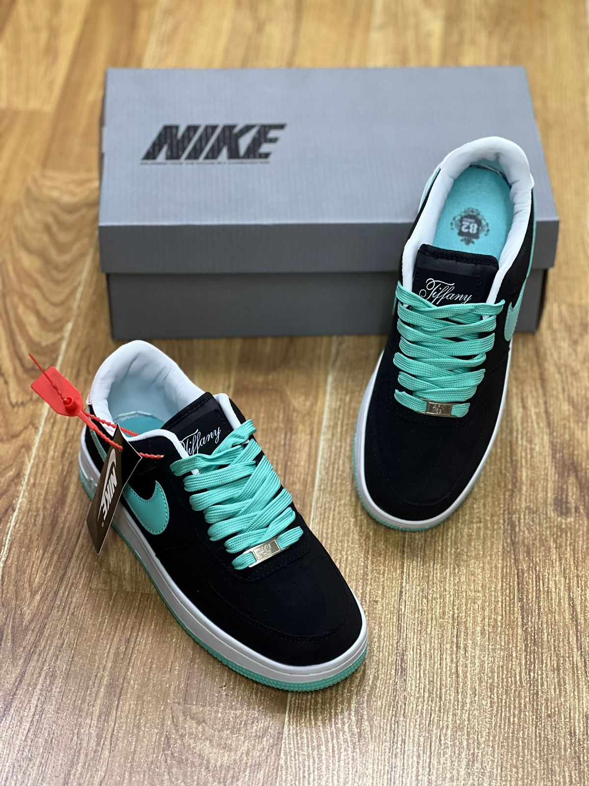 Nike x Tiffany Airforce Sneakers -  Blue on Black