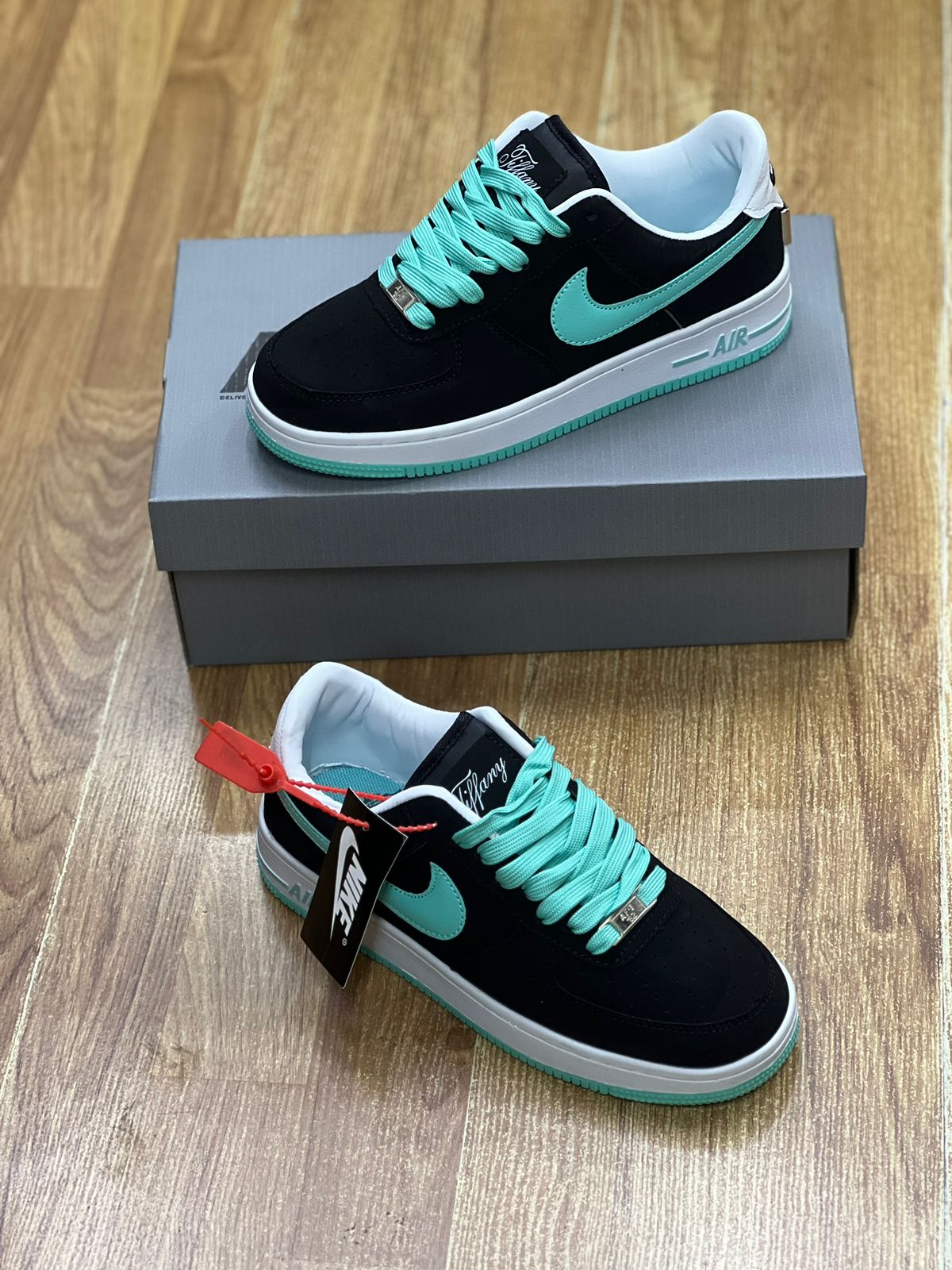 Nike x Tiffany Airforce Sneakers -  Blue on Black