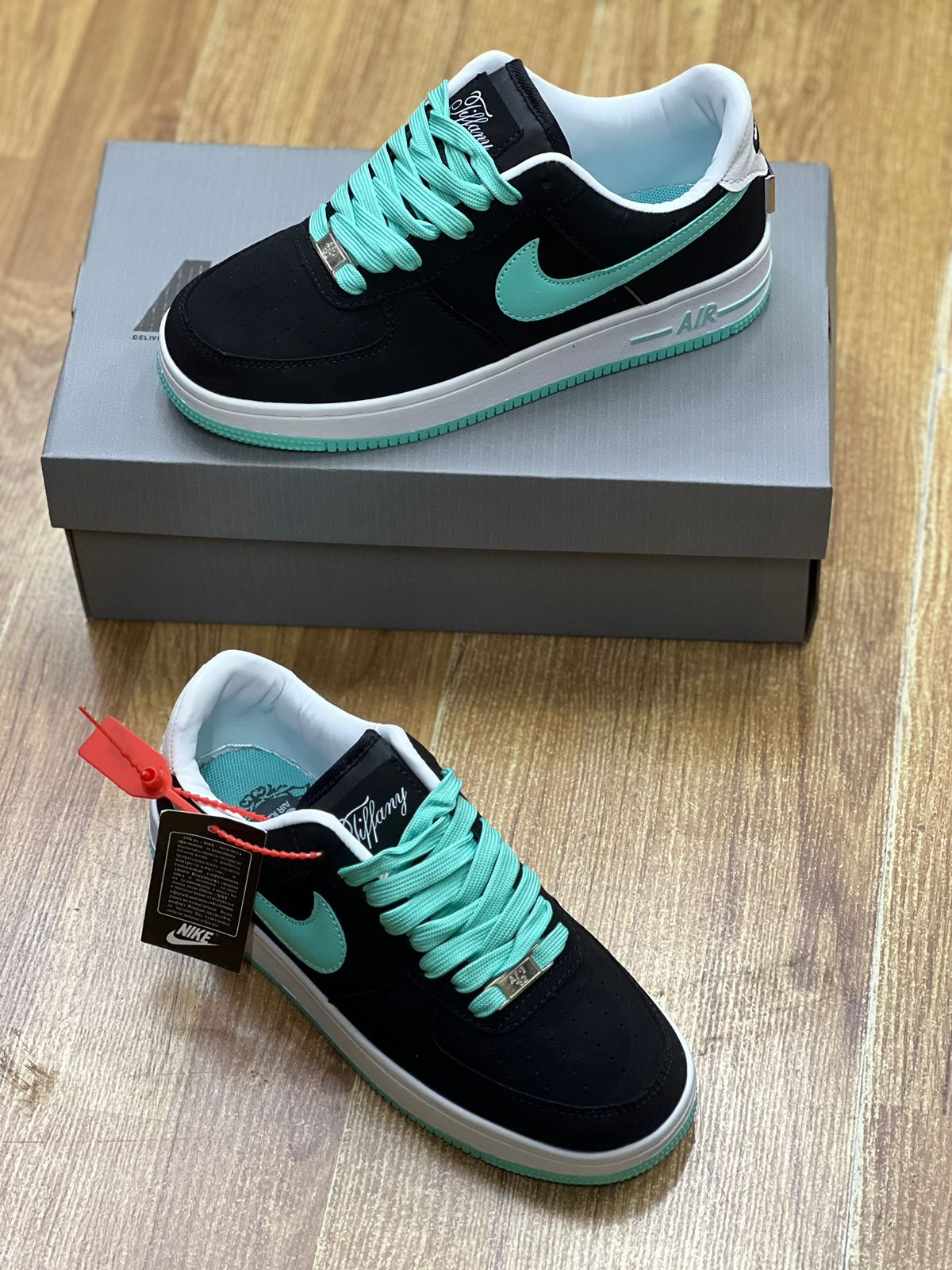 Nike x Tiffany Airforce Sneakers -  Blue on Black