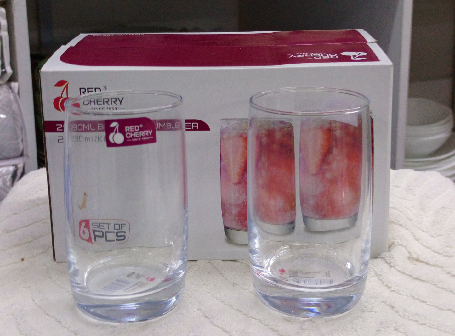Red Cherry Glass Set (6 Pieces)