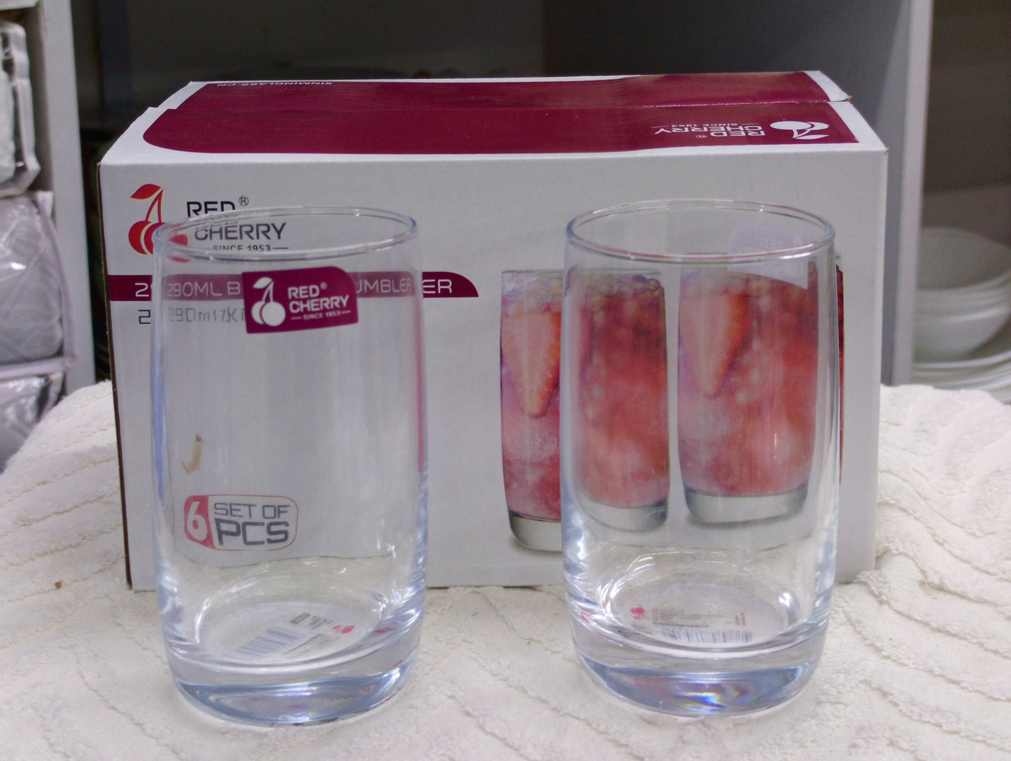 Red Cherry Glass Set (6 Pieces)