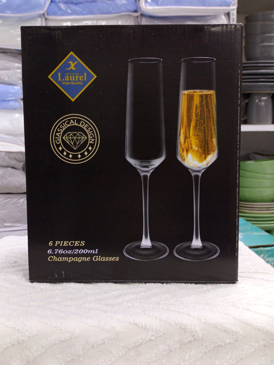 6-Piece Champagne Flute Set
