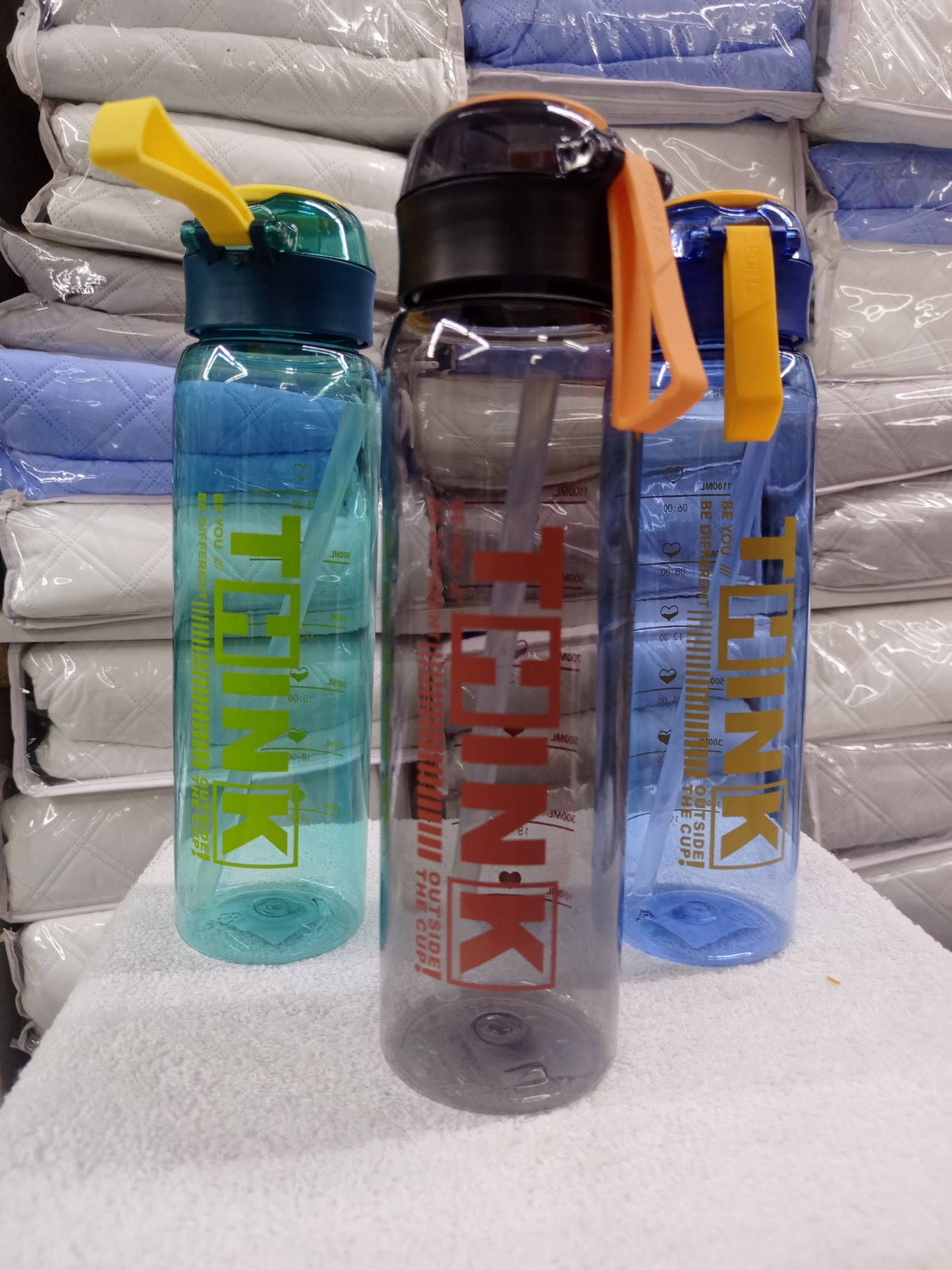 Think Outside The Cup" Sports Water Bottle